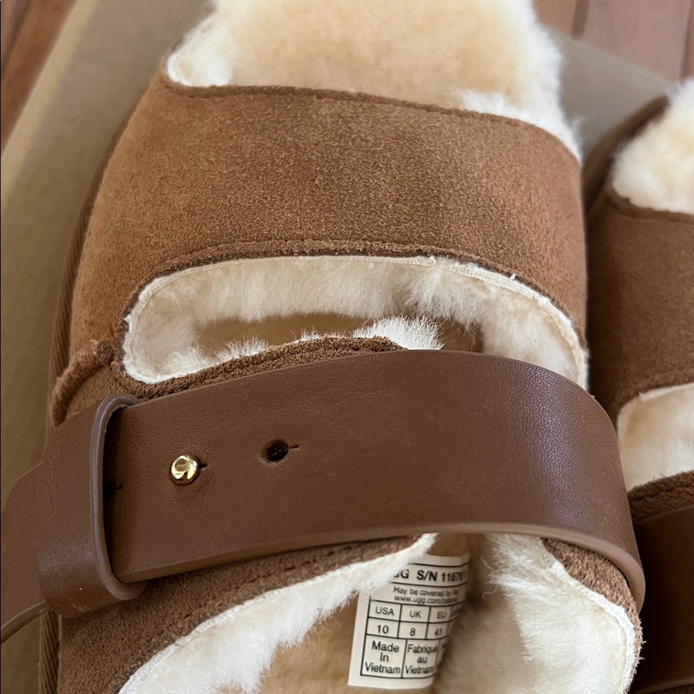 UGG women’s Greenport Strap Suede Slide Sandals - Picture 8 of 16